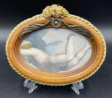 Quadro ovale litografia angeli