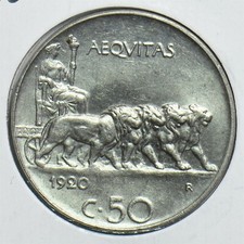 Italia 1920 50 Centesimi Leone