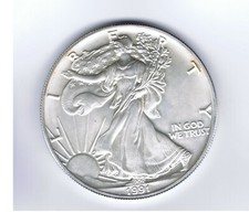 USA 1 DOLLARO LIBERTY 1991 - 1 ONCIA ARGENTO 999 - FDC originale