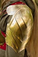 Medievale Paio Di Spallacci Knight Warrior Spalla Ottone Antico Finitura