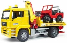 BRUDER 1:16 CAMION SOCCORSO STRADALE MAN TGA  41.440 CON GRU E JEEP   ART 02750