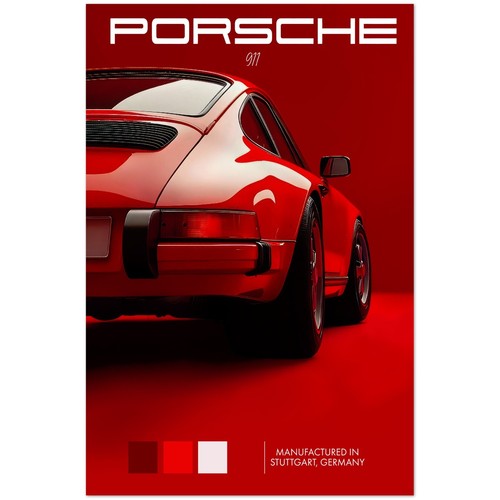 Poster minimalista porsche 911 - poster,