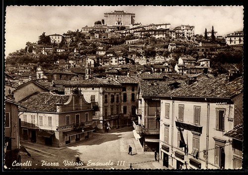 Cartolina canelli piazza - cartolina, canelli,