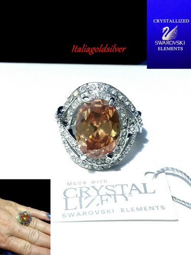 Anello donna grande cristalli - grande,