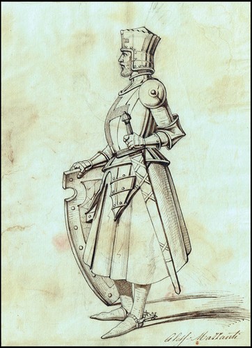Xix sec guerriero crociato - guerriero,
