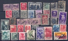 #42  Perfins area italiana 36 valori con varie sigle