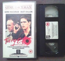VHS Film Eng Azione Target Gene Hackman Matt Dillon ex nolo Videocassetta (V27)