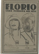 Pubblicità 1920 ca. FLORIO CANTINE Marsala Trapani