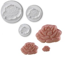 Stadter : ROSE : set 3 stampi ad espulsione per fondente-pasta di zucchero