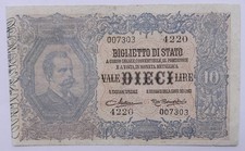 Biglietti di Stato 10 Lire