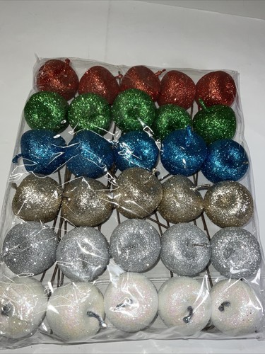 Polistirolo mele glitter vari - polistirolo,