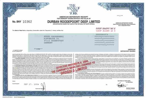 Durban roodepoort deep ltd - durban,