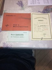 LIBRETTO CERTIFICATO E BUONI LAMBRETTA 125  1953