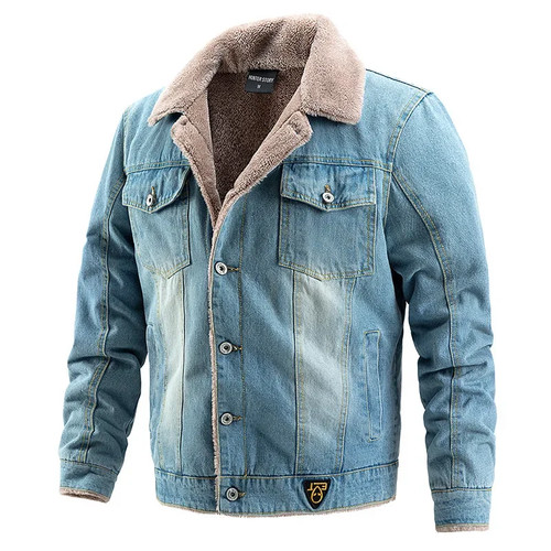 Cappotto jeans uomo foderato