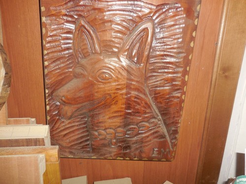 Quadretto legno con cane - quadretto, in