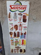 GELATI SANSON TABELLA METALLO PUBBLICITARIA VINTAGE anni 90 Tartarughe Ninja