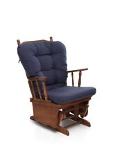 Poltrona sedia a dondolo blu oscillante mod. dallas colore blu da salone relax