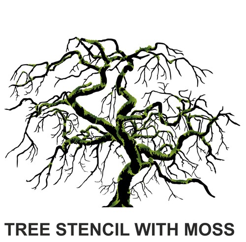 Grande stencil muschio - 32",