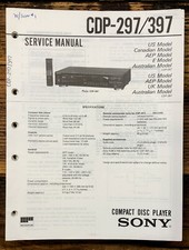 Sony CDP-297 CDP-397 CD Player