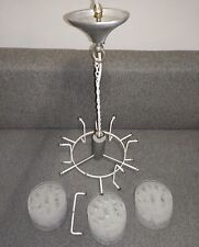 Lampadario vetro Murano design VISTOSI Italy '60/'70 medaglioni 18 dischi cialde