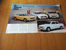1969 ALFA ROMEO GIULIA MECCANICA MOTORE PRESTAZIONI CARATTERISTICHE EPOCA 