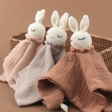 Crochet Rabbit Baby Bib –