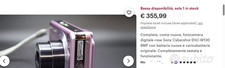 ? SONY CYBERSHOT DSC-W310 DIGITALE ROSA CARICABATTERIE - AFFARE COSTA 355€ !