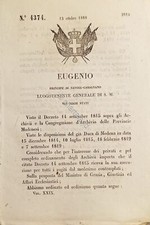 Decreto Eugenio - Atti notarili depositati in Pubblico Archivio di Modena - 1860
