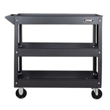 JBM 51576 Carrello Porta Attrezzi Utensili da Officina con 3 Ripiani 4 Ruote 