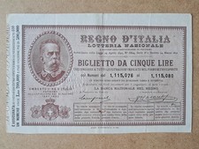 Biglietto Regno d'Italia