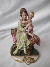 Statuina Madre e Bambino Capodimonte Italia firmata D. Bellaire *Danneggiata*