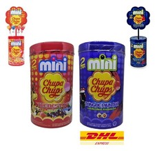 2x Mini Chupa Chups Lecca-Lecca Cola Frutta Gusto Cremoso Lingua Pittore Scatola da 50p