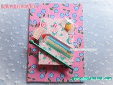 ? VINTAGE 1990 NAJ Mini Diario Maxi Quaderno + Matita Benetton Righello Corea✏️