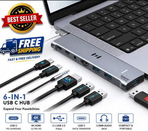 Adattatore usb hub hdmi - usb, per