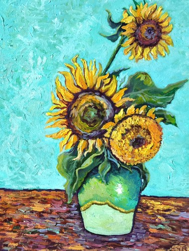 Fiori quadro olio - , originale
