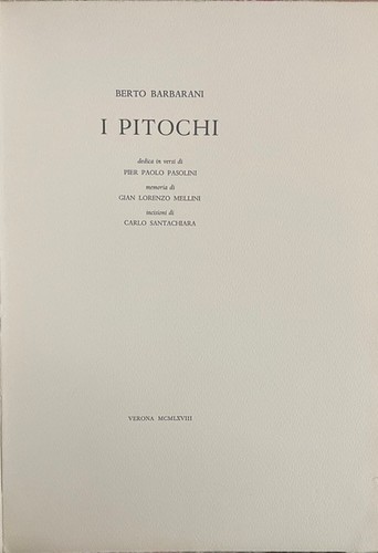 Pitochi dedica versi di - i,