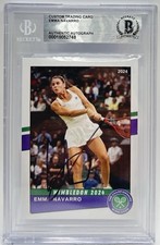 Emma Navarro firmata 2024 Wimbledon Trading Card autografata BGS Beckett