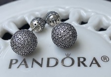 Autentici orecchini a perno a goccia Pandora Pave #290737CZ