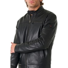 PEUTEREY UOMO SAGUARO FW GIUBBINO PELLE PEU5263 LEATHER biker Inverno NERO 600€