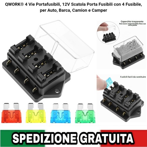 Portafusibili vie 12v - portafusibili, 4