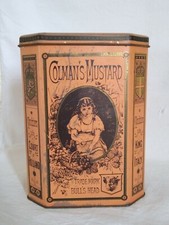 Colman's Mustard senape Scatola latta Inglese collezione bull's head antica