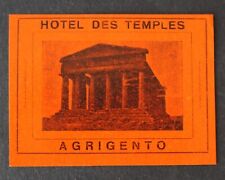 Antica etichetta HOTEL DES