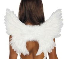 Ali bianche piumate 55x45 cm angelo cosplay