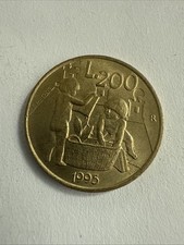 MONETE DA LIRE 200 DELLA REPUBBLICA DI SAN MARINO DEL 1995 DUE MONETE
