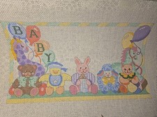 Tela punto ago dipinta a mano