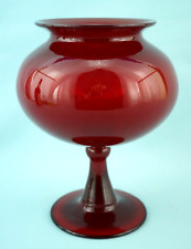 Vaso VETRO soffiato Murano rosso scarlatto Venezia 1900 attribuibile a VENINI