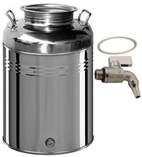 Contenitore/Barile per olio in acciaio inox 18/10 Belvivere da 50 litri