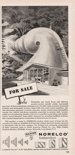 1958 norelco altoparlante - norelco,