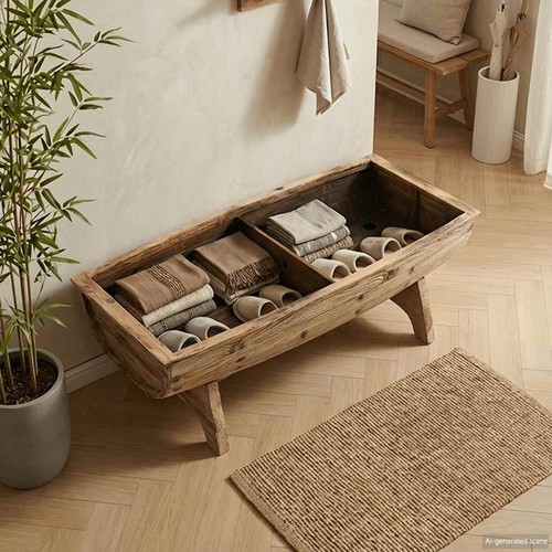 Cassapanca legno massello - legno,