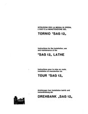 Graziano SAG 12 tornio Manuale uso e manutenzione PDF
